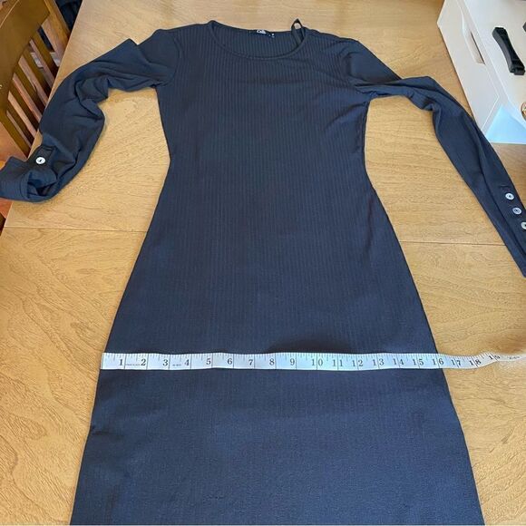 Calli the Label Long Sleeve Wide Ribbed Midi Bodycon Dress Size Small (AUS 10) - Picture 8 of 13